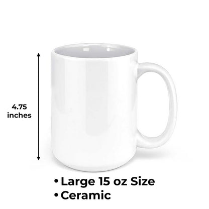 Custom Dog Photo with Name - 15oz Ceramic Coffee Mug
