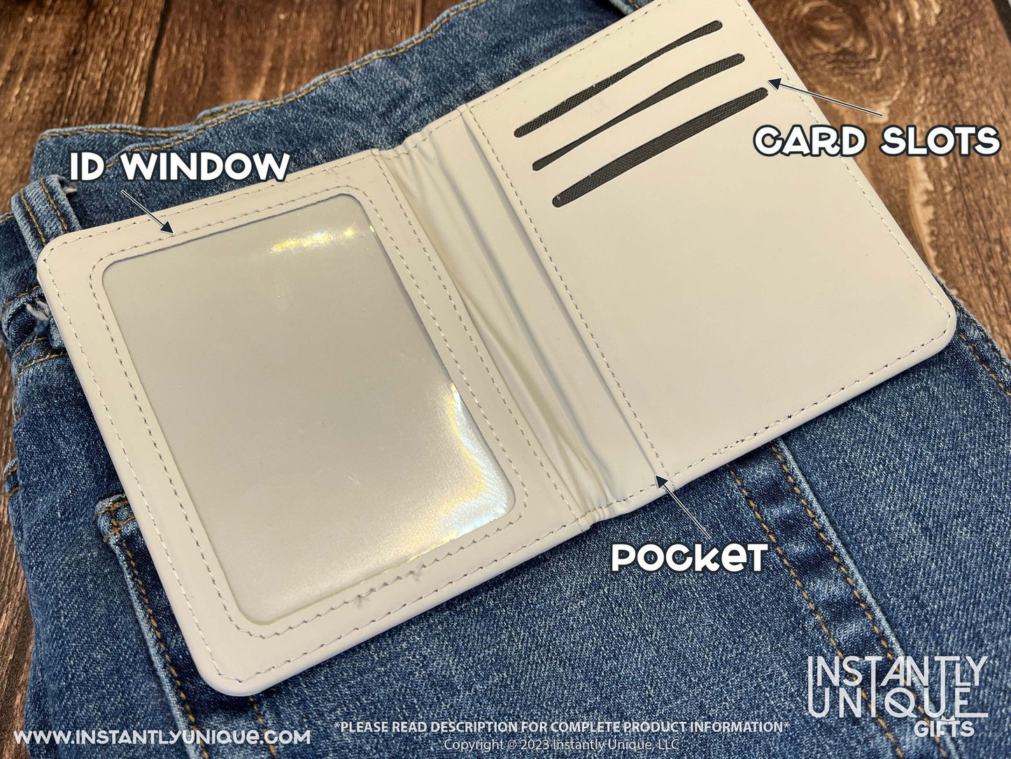 Custom Slim Wallet Card Holder with ID Window