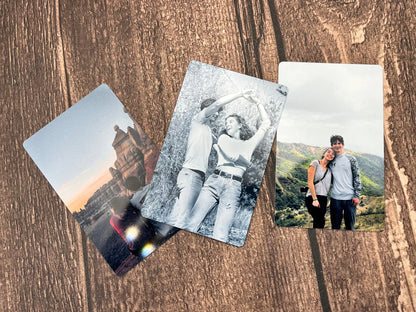 Custom Wallet Size Photo Cards - Made of Aluminum