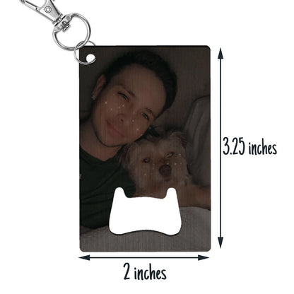 Custom Card Style Bottle Opener with Picture - Add Your Photos