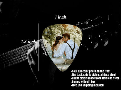 Custom Metal Guitar Pick with Picture - Add your photo