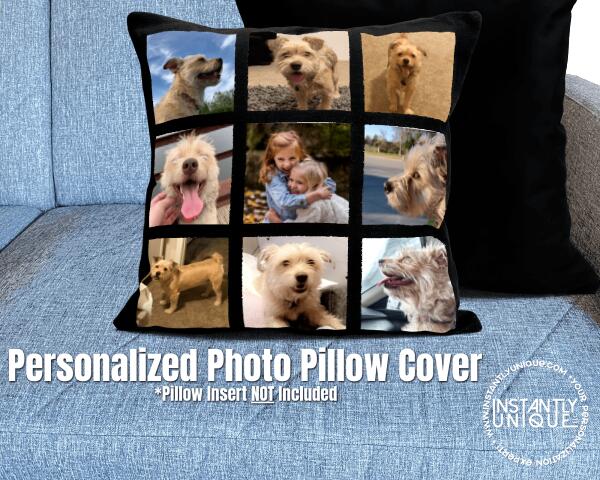 Custom Pillowcase with Your Photos - Woven Fabric