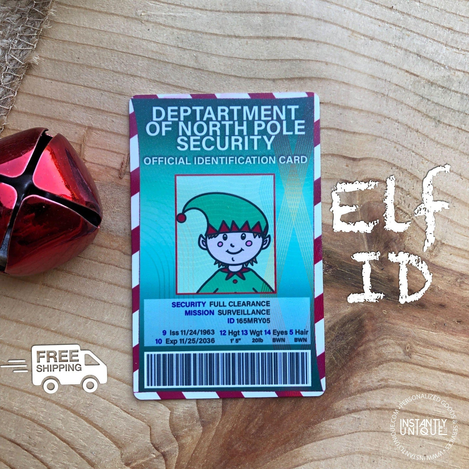 Elf Identification Card for Kids