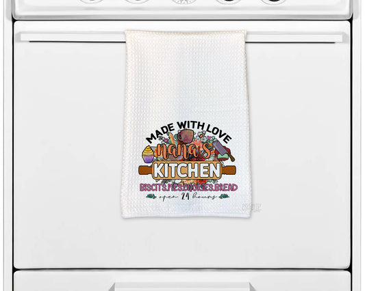 Nana's Kitchen - Made with Love Waffle Weave Kitchen Towel