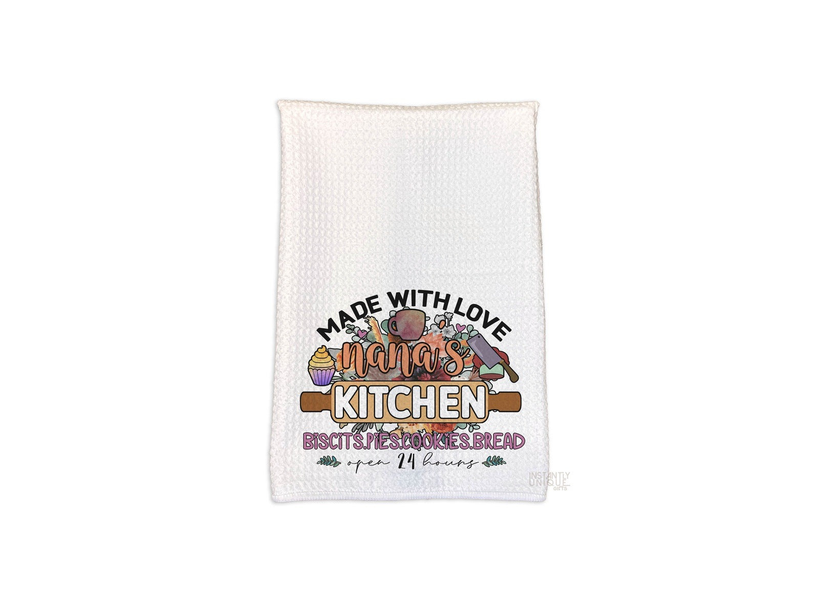 Nana's Kitchen - Made with Love Waffle Weave Kitchen Towel