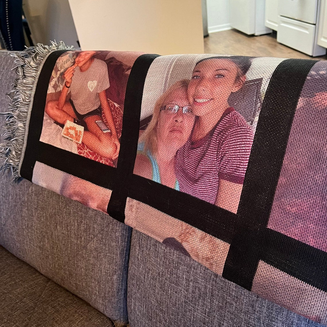 Personalized 20 Photo Collage Woven Blanket