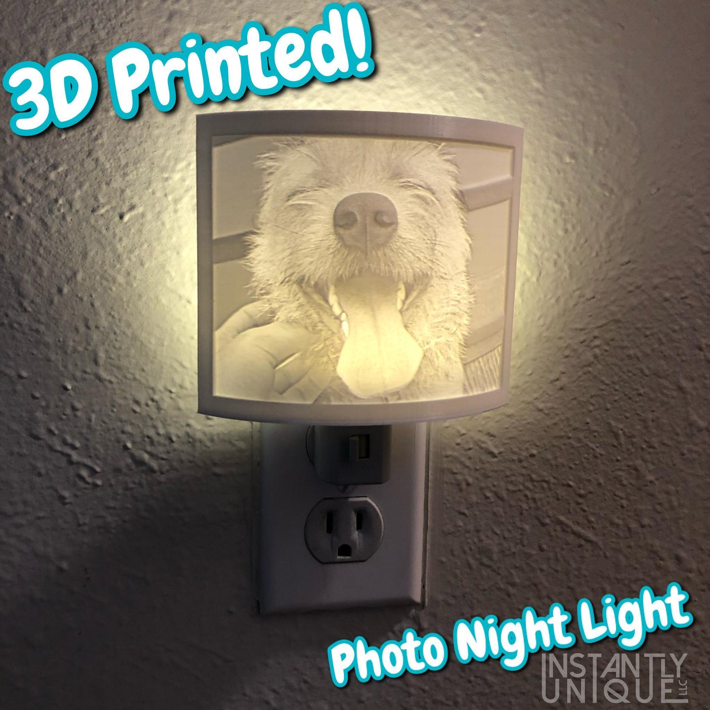 3D Printed Photo Nightlight Personalized Lithophane