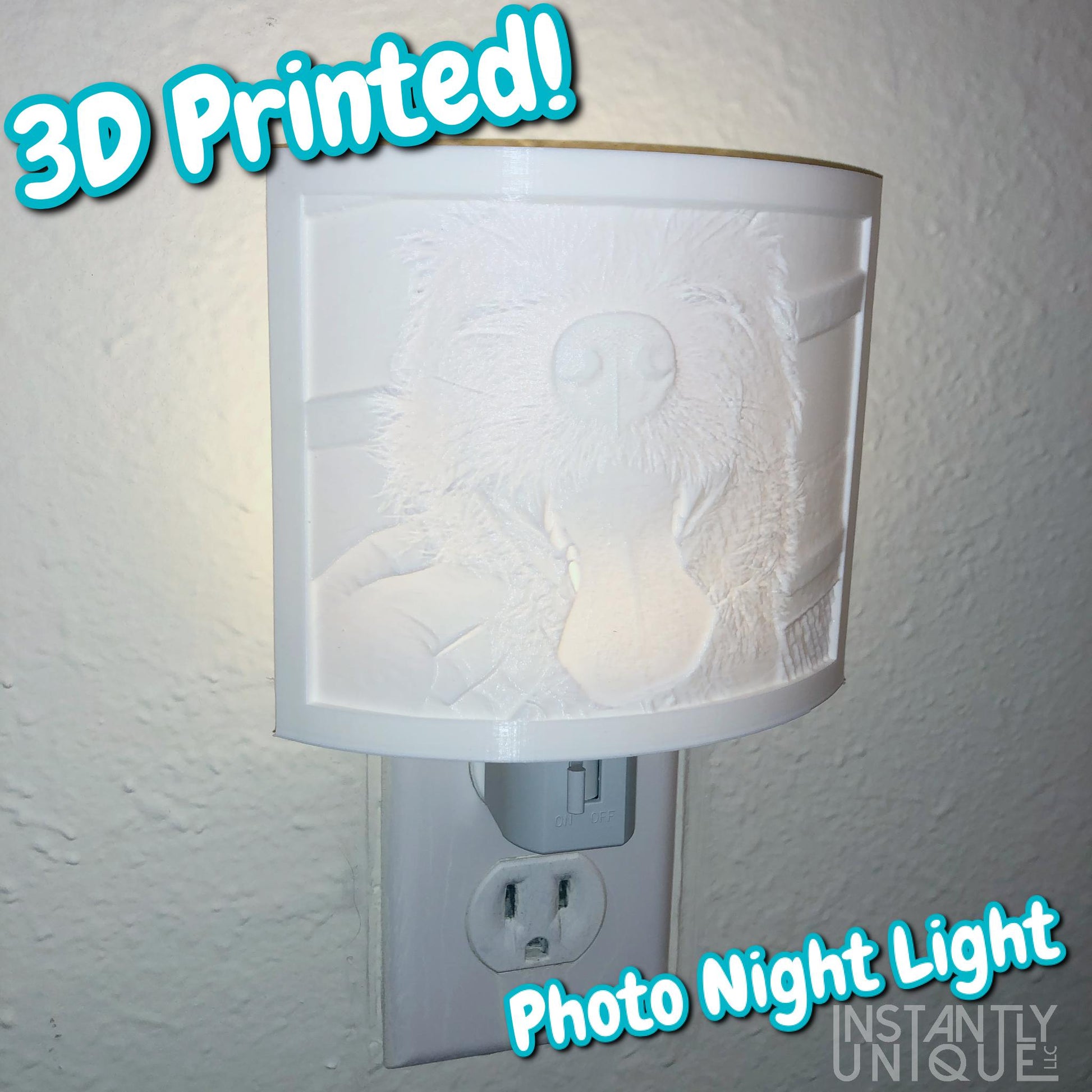 3D Printed Photo Nightlight Personalized Lithophane