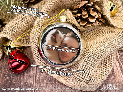 Colorful Personalized Ornament Balls - Add Your Photo Christmas Ornament