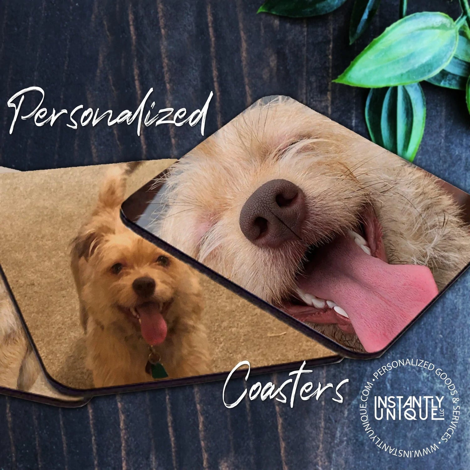 Personalized Photo Drink Coasters - Made of MDF Hardboard