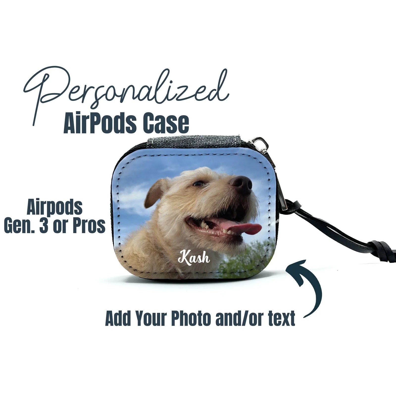 Personalized AirPods Pro and AirPods 3rd Generation Zipper Cases