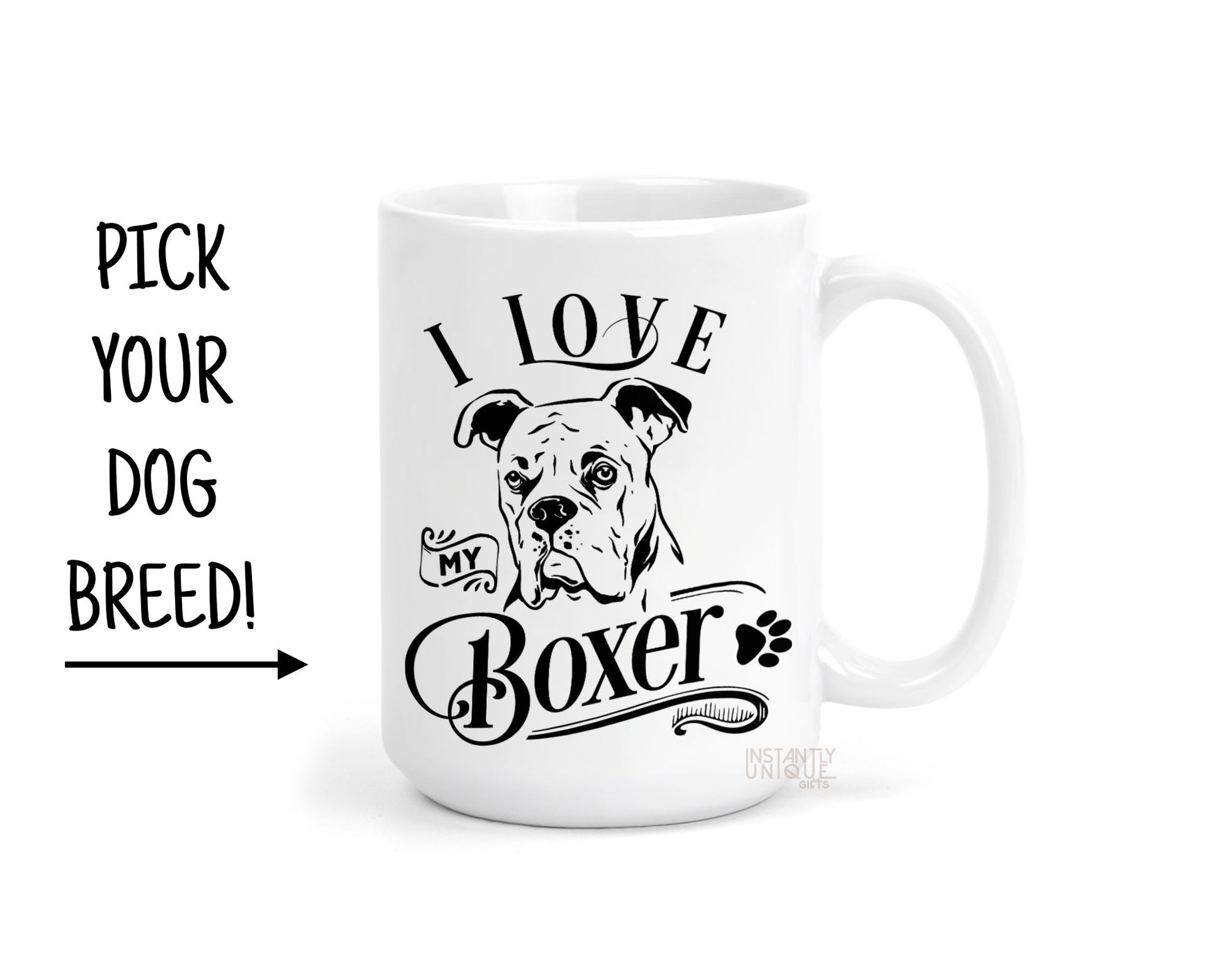 Love My Dog - Pick Your Dog Breed - 15oz Ceramic Coffee Mug