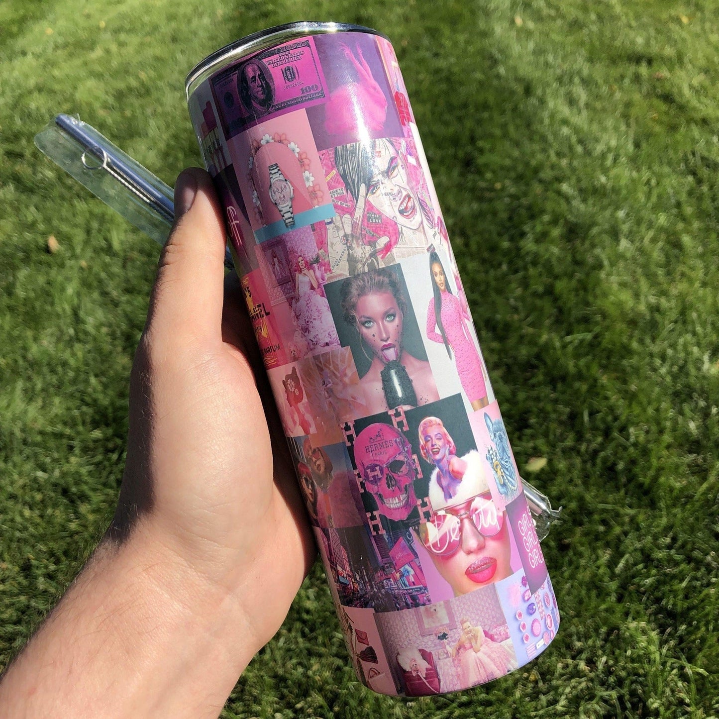 Pink Overload 20 oz Skinny Tumbler - Ready to ship!