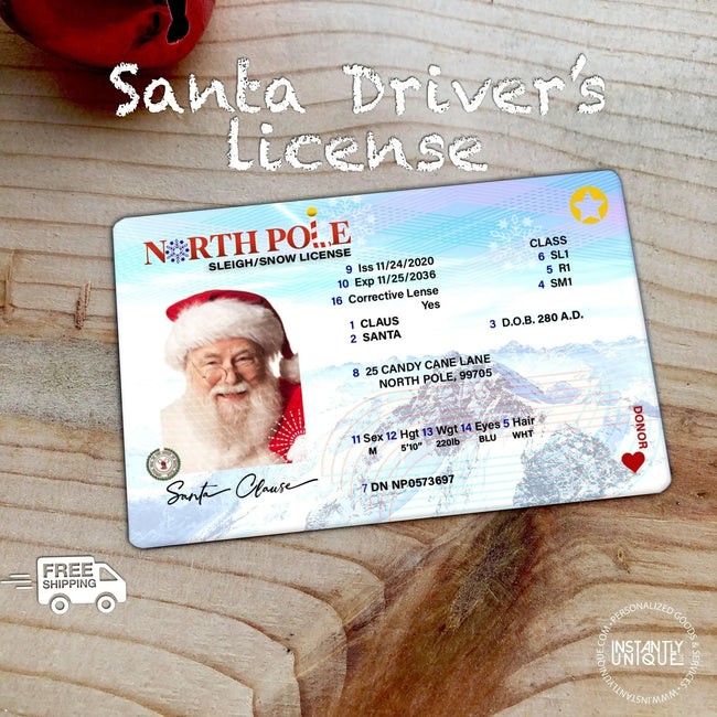Santa sleigh license for children