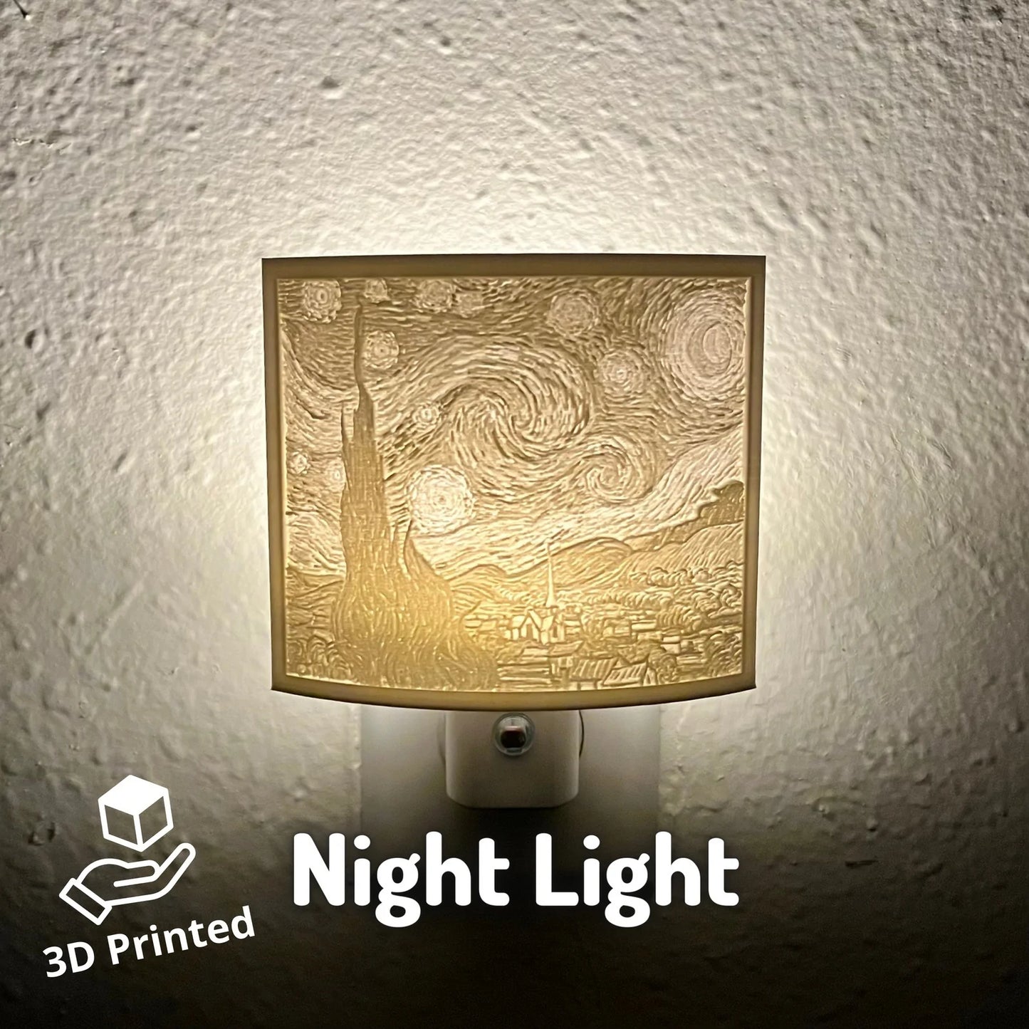 The Starry Night - Van Gogh - 3D Printed Night Light